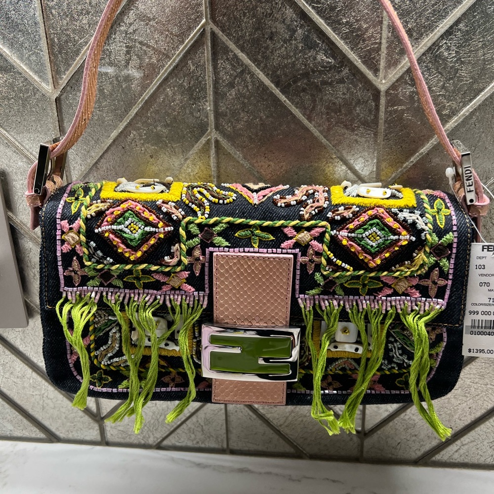 Fendi vintage denim baguette